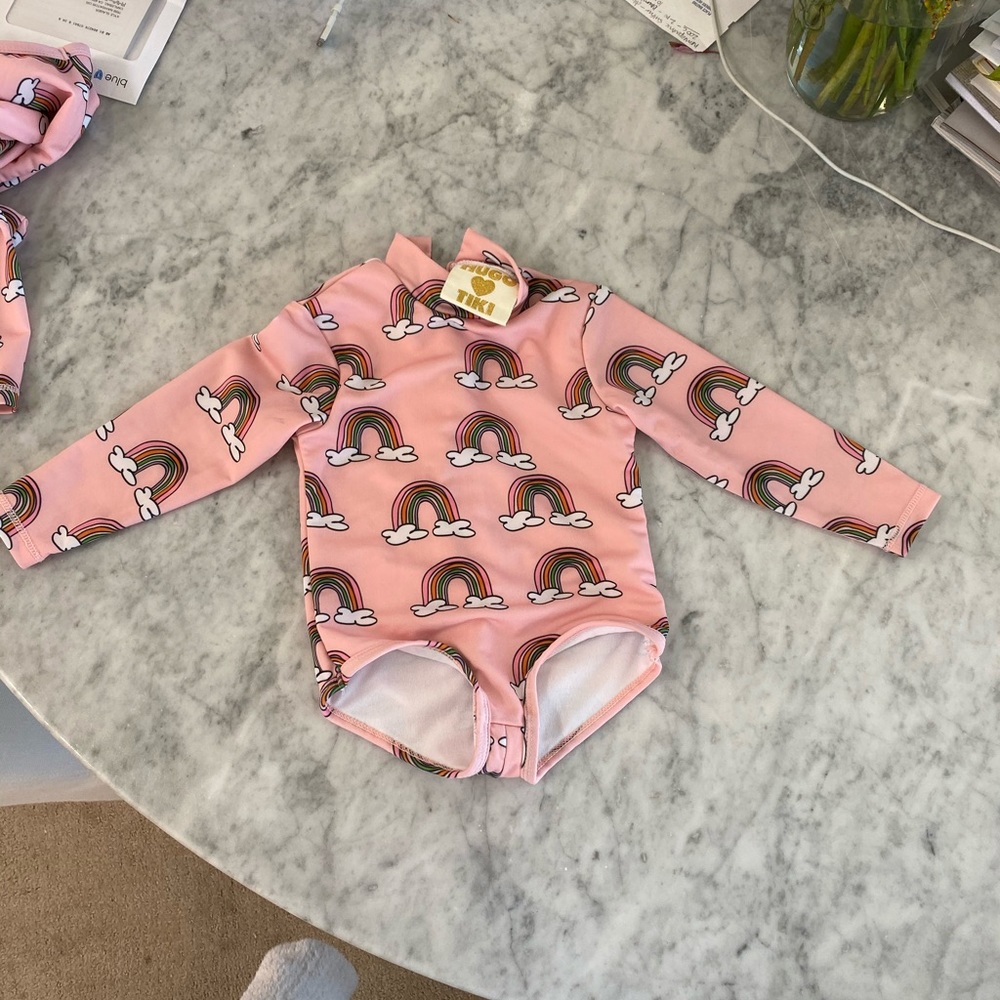 Hugo loves tiki long sleeve swimsuit